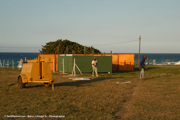 The Aqueduct Venue Under Construction - Monday, January 22th - 10th Anniversary - Air Jamaica Jazz & Blues Festival 2007 - The Art of Music - Tuesday, January 23 - Saturday, January 27, 2007, The Aqueduct on Rose Hall, Montego Bay, Jamaica - Negril Travel Guide, Negril Jamaica WI - http://www.negriltravelguide.com - info@negriltravelguide.com...!