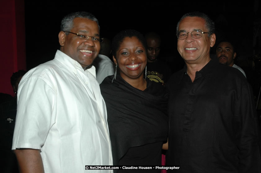 Minister of Tourism, Hon. Edmund Bartlett, and Director of Tourism, Basil Smith at the Air Jamaica Jazz and Blues Festival 2008 The Art of Music - Saturday, January 26, 2008 - Air Jamaica Jazz & Blues 2008 The Art of Music venue at the Aqaueduct on Rose Hall Resort & Counrty Club, Montego Bay, St. James, Jamaica W.I. - Thursday, January 24 - Saturday, January 26, 2008 - Photographs by Net2Market.com - Claudine Housen & Barry J. Hough Sr, Photographers - Negril Travel Guide, Negril Jamaica WI - http://www.negriltravelguide.com - info@negriltravelguide.com...!