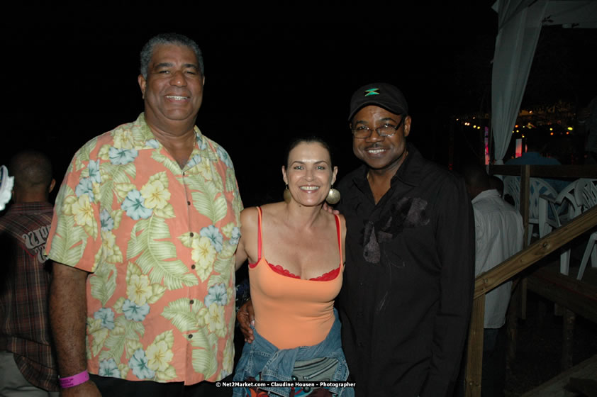 The Hon. Orette Bruce Goldwin, M.P., Prime Minister of Jamaica, Minister of Tourism, Hon. Edmund Bartlett, and Director of Tourism, Basil Smith at the Air Jamaica Jazz and Blues Festival 2008 The Art of Music - Thrusday, January 24, 2008 - Air Jamaica Jazz & Blues 2008 The Art of Music venue at the Aqaueduct on Rose Hall Resort & Counrty Club, Montego Bay, St. James, Jamaica W.I. - Thursday, January 24 - Saturday, January 26, 2008 - Photographs by Net2Market.com - Claudine Housen & Barry J. Hough Sr, Photographers - Negril Travel Guide, Negril Jamaica WI - http://www.negriltravelguide.com - info@negriltravelguide.com...!