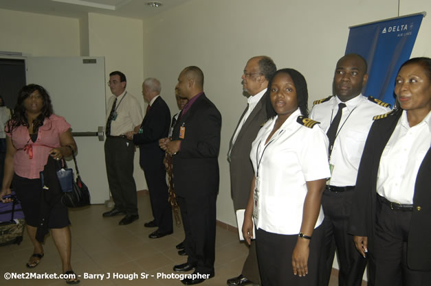 Delta Air Lines Inaugural Flight From New York's JFK Airport to Sangster International Airport, Montego Bay, Jamaica - June 9, 2007 - Sangster International Airport - Montego Bay, St James, Jamaica W.I. - MBJ Limited - Transforming Sangster International Airport into a world class facility - Photographs by Net2Market.com - Negril Travel Guide, Negril Jamaica WI - http://www.negriltravelguide.com - info@negriltravelguide.com...!