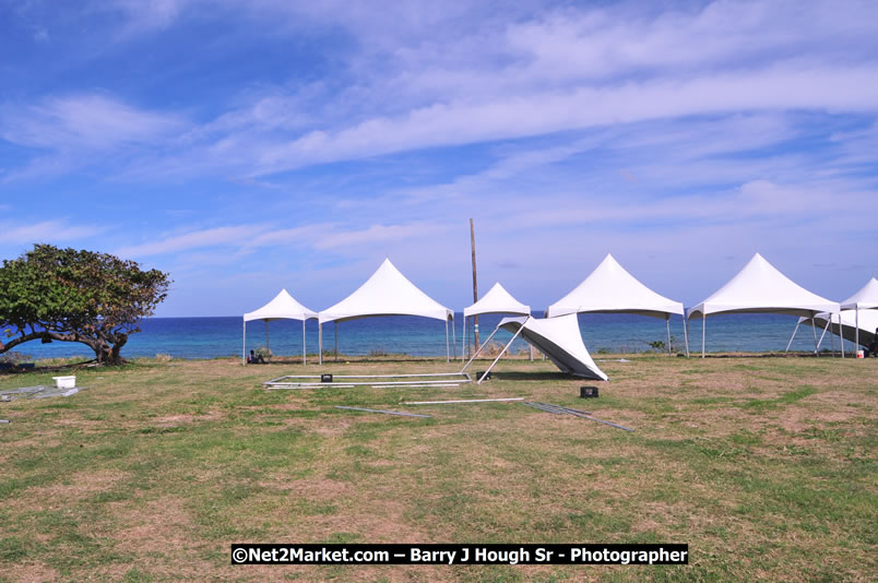 Preparations at the Venue - Jamaica Jazz and Blues Festival 2009, Thursday, January 15, 2009 - Venue at the Aqueduct on Rose Hall Resort &amp; Country Club, Montego Bay, Jamaica - Thursday, January 22 - Saturday, January 24, 2009 - Photographs by Net2Market.com - Barry J. Hough Sr, Photographer/Photojournalist - Negril Travel Guide, Negril Jamaica WI - http://www.negriltravelguide.com - info@negriltravelguide.com...!