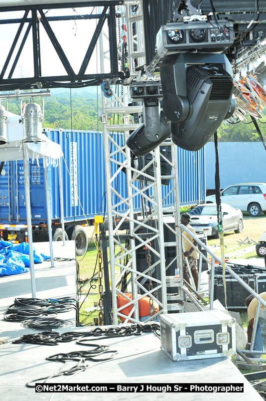 Preparations at the Venue - Jamaica Jazz and Blues Festival 2009, Thursday, January 15, 2009 - Venue at the Aqueduct on Rose Hall Resort &amp; Country Club, Montego Bay, Jamaica - Thursday, January 22 - Saturday, January 24, 2009 - Photographs by Net2Market.com - Barry J. Hough Sr, Photographer/Photojournalist - Negril Travel Guide, Negril Jamaica WI - http://www.negriltravelguide.com - info@negriltravelguide.com...!