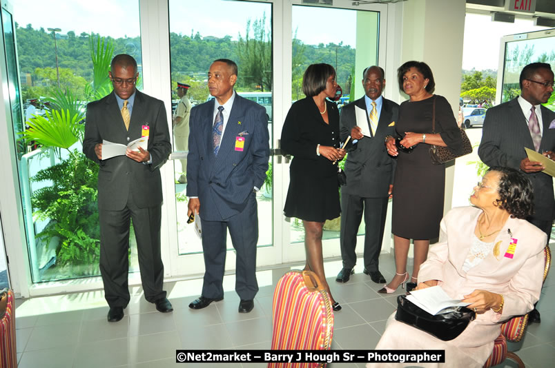 The Unveiling Of The Commemorative Plaque By The Honourable Prime Minister, Orette Bruce Golding, MP, And Their Majesties, King Juan Carlos I And Queen Sofia Of Spain - On Wednesday, February 18, 2009, Marking The Completion Of The Expansion Of Sangster International Airport, Venue at Sangster International Airport, Montego Bay, St James, Jamaica - Wednesday, February 18, 2009 - Photographs by Net2Market.com - Barry J. Hough Sr, Photographer/Photojournalist - Negril Travel Guide, Negril Jamaica WI - http://www.negriltravelguide.com - info@negriltravelguide.com...!