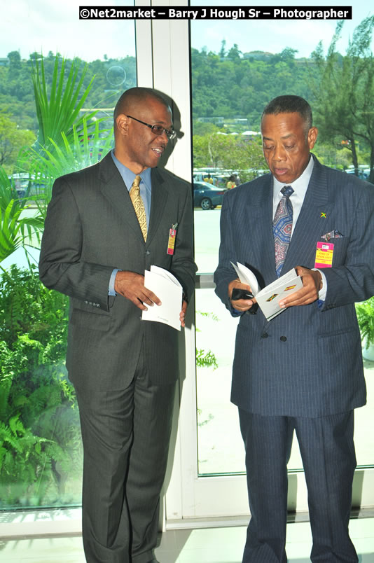 The Unveiling Of The Commemorative Plaque By The Honourable Prime Minister, Orette Bruce Golding, MP, And Their Majesties, King Juan Carlos I And Queen Sofia Of Spain - On Wednesday, February 18, 2009, Marking The Completion Of The Expansion Of Sangster International Airport, Venue at Sangster International Airport, Montego Bay, St James, Jamaica - Wednesday, February 18, 2009 - Photographs by Net2Market.com - Barry J. Hough Sr, Photographer/Photojournalist - Negril Travel Guide, Negril Jamaica WI - http://www.negriltravelguide.com - info@negriltravelguide.com...!