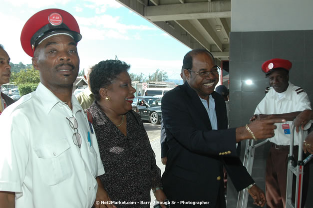 Minister of Tourism, Hon. Edmund Bartlett - Director of Tourism, Basil Smith, and Mayor of Montego Bay, Councilor Charles Sinclair Launch of Winter Tourism Season at Sangster International Airport, Saturday, December 15, 2007 - Sangster International Airport - MBJ Airports Limited, Montego Bay, Jamaica W.I. - Photographs by Net2Market.com - Barry J. Hough Sr, Photographer - Negril Travel Guide, Negril Jamaica WI - http://www.negriltravelguide.com - info@negriltravelguide.com...!