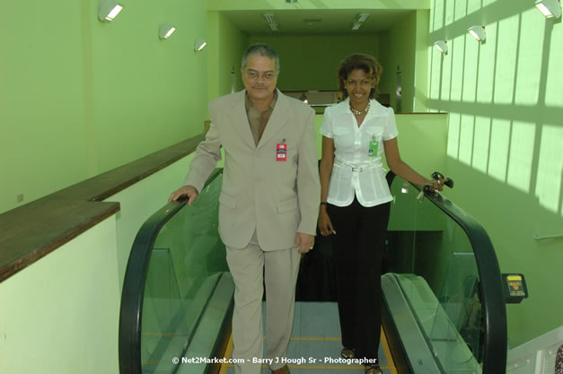 Minister of Tourism, Hon. Edmund Bartlett - Director of Tourism, Basil Smith, and Mayor of Montego Bay, Councillor Charles Sinclair Launch of Winter Tourism Season at Sangster International Airport, Saturday, December 15, 2007 - Sangster International Airport - MBJ Airports Limited, Montego Bay, Jamaica W.I. - Photographs by Net2Market.com - Barry J. Hough Sr, Photographer - Negril Travel Guide, Negril Jamaica WI - http://www.negriltravelguide.com - info@negriltravelguide.com...!