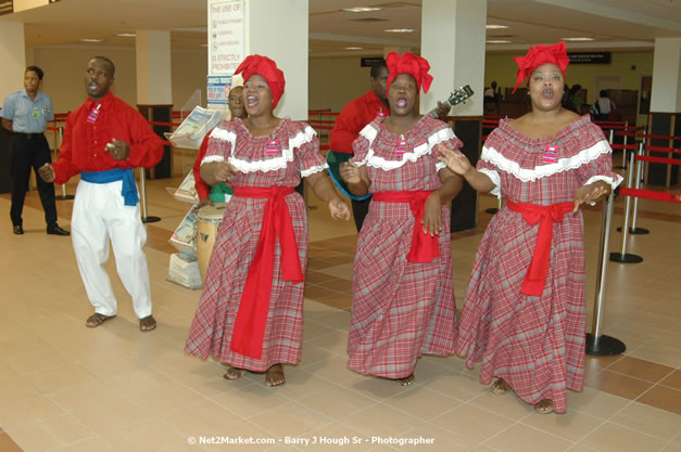 Minister of Tourism, Hon. Edmund Bartlett - Director of Tourism, Basil Smith, and Mayor of Montego Bay, Councillor Charles Sinclair Launch of Winter Tourism Season at Sangster International Airport, Saturday, December 15, 2007 - Sangster International Airport - MBJ Airports Limited, Montego Bay, Jamaica W.I. - Photographs by Net2Market.com - Barry J. Hough Sr, Photographer - Negril Travel Guide, Negril Jamaica WI - http://www.negriltravelguide.com - info@negriltravelguide.com...!