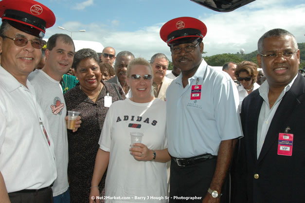 Minister of Tourism, Hon. Edmund Bartlett - Director of Tourism, Basil Smith, and Mayor of Montego Bay, Councillor Charles Sinclair Launch of Winter Tourism Season at Sangster International Airport, Saturday, December 15, 2007 - Sangster International Airport - MBJ Airports Limited, Montego Bay, Jamaica W.I. - Photographs by Net2Market.com - Barry J. Hough Sr, Photographer - Negril Travel Guide, Negril Jamaica WI - http://www.negriltravelguide.com - info@negriltravelguide.com...!