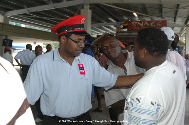 Minister of Tourism, Hon. Edmund Bartlett - Director of Tourism, Basil Smith, and Mayor of Montego Bay, Councillor Charles Sinclair Launch of Winter Tourism Season at Sangster International Airport, Saturday, December 15, 2007 - Sangster International Airport - MBJ Airports Limited, Montego Bay, Jamaica W.I. - Photographs by Net2Market.com - Barry J. Hough Sr, Photographer - Negril Travel Guide, Negril Jamaica WI - http://www.negriltravelguide.com - info@negriltravelguide.com...!