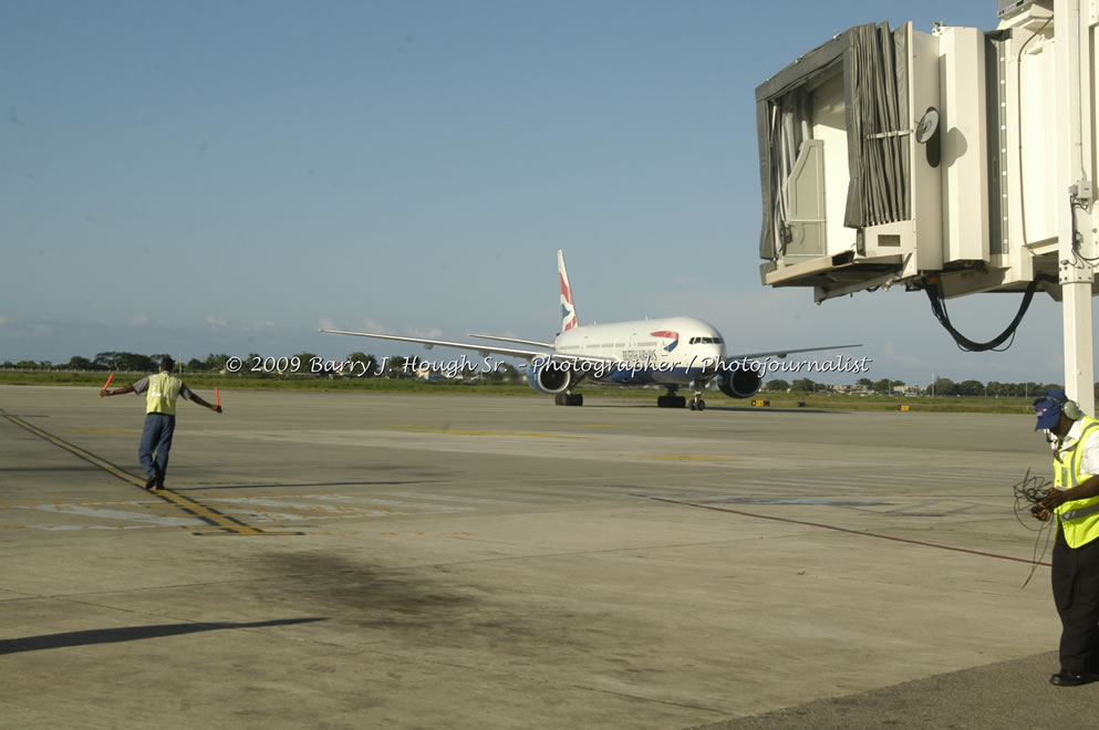  British Airways Inaugurates New Scheduled Service from London Gatwick Airport to Sangster International Airport, Montego Bay, Jamaica, Thursday, October 29, 2009 - Photographs by Barry J. Hough Sr. Photojournalist/Photograper - Photographs taken with a Nikon D70, D100, or D300 - Negril Travel Guide, Negril Jamaica WI - http://www.negriltravelguide.com - info@negriltravelguide.com...!