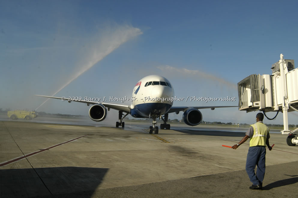  British Airways Inaugurates New Scheduled Service from London Gatwick Airport to Sangster International Airport, Montego Bay, Jamaica, Thursday, October 29, 2009 - Photographs by Barry J. Hough Sr. Photojournalist/Photograper - Photographs taken with a Nikon D70, D100, or D300 - Negril Travel Guide, Negril Jamaica WI - http://www.negriltravelguide.com - info@negriltravelguide.com...!