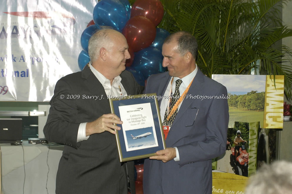  British Airways Inaugurates New Scheduled Service from London Gatwick Airport to Sangster International Airport, Montego Bay, Jamaica, Thursday, October 29, 2009 - Photographs by Barry J. Hough Sr. Photojournalist/Photograper - Photographs taken with a Nikon D70, D100, or D300 - Negril Travel Guide, Negril Jamaica WI - http://www.negriltravelguide.com - info@negriltravelguide.com...!