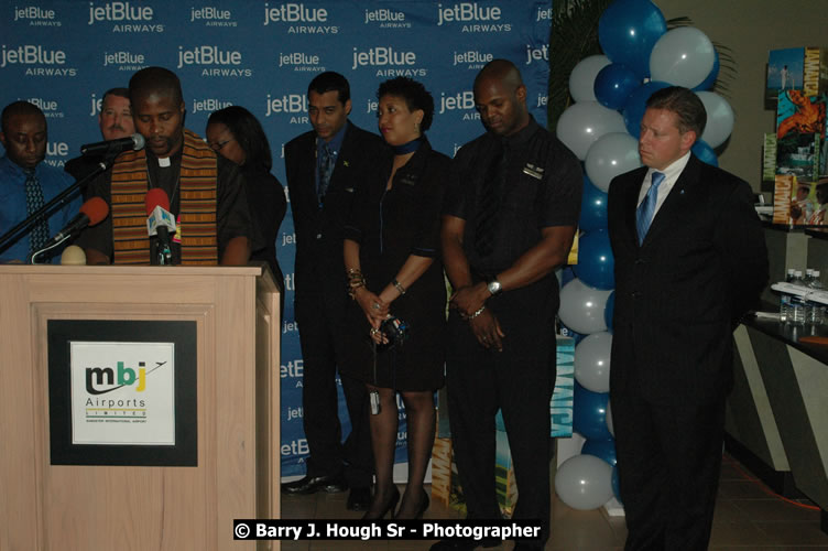 JetBue Airways' Inaugural Air Service between Sangster International Airport, Montego Bay and John F. Kennedy Airport, New York at MBJ Airports Sangster International Airport, Montego Bay, St. James, Jamaica - Thursday, May 21, 2009 - Photographs by Net2Market.com - Barry J. Hough Sr, Photographer/Photojournalist - Negril Travel Guide, Negril Jamaica WI - http://www.negriltravelguide.com - info@negriltravelguide.com...!