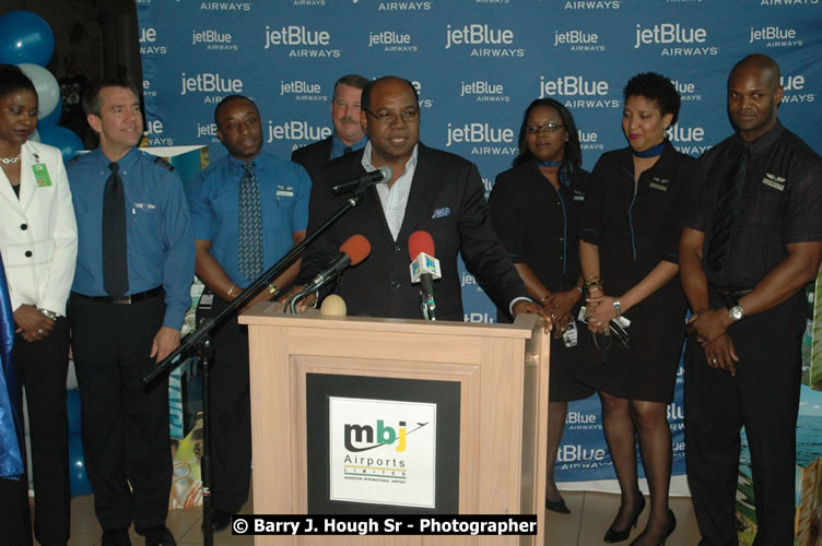 JetBue Airways' Inaugural Air Service between Sangster International Airport, Montego Bay and John F. Kennedy Airport, New York at MBJ Airports Sangster International Airport, Montego Bay, St. James, Jamaica - Thursday, May 21, 2009 - Photographs by Net2Market.com - Barry J. Hough Sr, Photographer/Photojournalist - Negril Travel Guide, Negril Jamaica WI - http://www.negriltravelguide.com - info@negriltravelguide.com...!