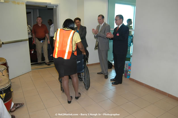 MBJ Airports Limited Welcomes WestJet Airlines - Inaugural Scheduled Service From Toronto Pearsons International Airport - Monday, December 10, 2007 - Sangster International Airport - MBJ Airports Limited, Montego Bay, Jamaica W.I. - Photographs by Net2Market.com - Barry J. Hough Sr, Photographer - Negril Travel Guide, Negril Jamaica WI - http://www.negriltravelguide.com - info@negriltravelguide.com...!