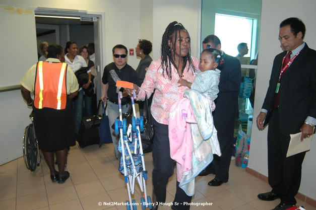 MBJ Airports Limited Welcomes WestJet Airlines - Inaugural Scheduled Service From Toronto Pearsons International Airport - Monday, December 10, 2007 - Sangster International Airport - MBJ Airports Limited, Montego Bay, Jamaica W.I. - Photographs by Net2Market.com - Barry J. Hough Sr, Photographer - Negril Travel Guide, Negril Jamaica WI - http://www.negriltravelguide.com - info@negriltravelguide.com...!