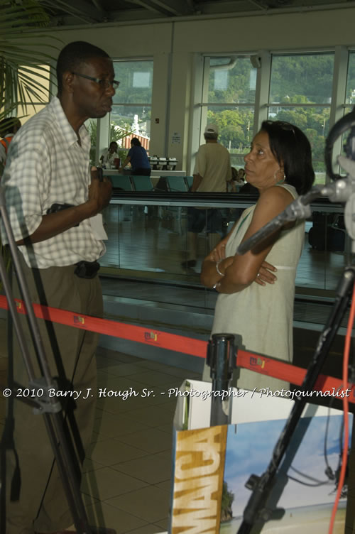 US Airways Inaugurtes New Service from Phoenix Sky Harbor International Airport to Sangster International Airport, Friday, December 18, 2009, Sangster International Airport, Montego Bay, St. James, Jamaica W.I. - Photographs by Net2Market.com - Barry J. Hough Sr, Photographer/Photojournalist - The Negril Travel Guide - Negril's and Jamaica's Number One Concert Photography Web Site with over 40,000 Jamaican Concert photographs Published -  Negril Travel Guide, Negril Jamaica WI - http://www.negriltravelguide.com - info@negriltravelguide.com...!