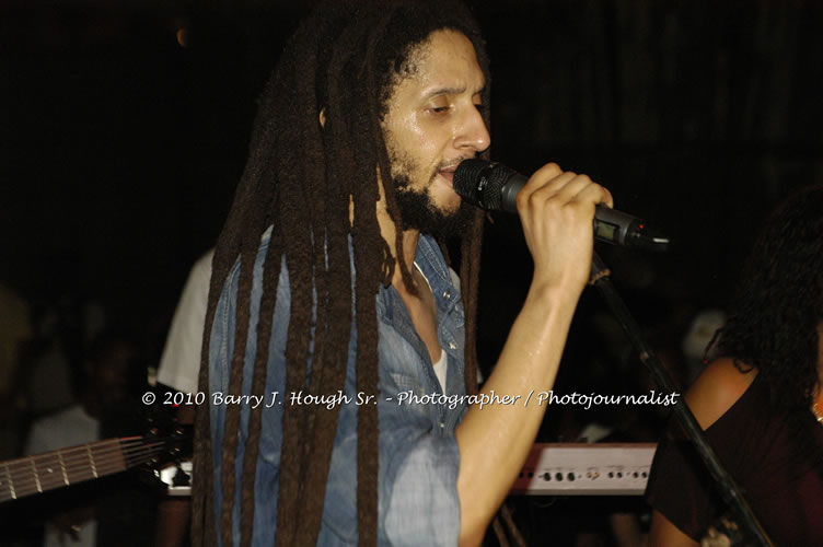 Julian Marley - Grammy Nominee & Son of the Legend Bob Marley - Live in Concert - Also featuring Ras Noble, Power Drill, Iron Head, & Robin Banks - Backing Band Roots Warrior, plus DJ Gemini @ One Love Reggae Concerts Series 09/10 @ Negril Escape Resort & Spa, February 2, 2010, One Love Drive, West End, Negril, Westmoreland, Jamaica W.I. - Photographs by Net2Market.com - Barry J. Hough Sr, Photographer/Photojournalist - The Negril Travel Guide - Negril's and Jamaica's Number One Concert Photography Web Site with over 40,000 Jamaican Concert photographs Published -  Negril Travel Guide, Negril Jamaica WI - http://www.negriltravelguide.com - info@negriltravelguide.com...!