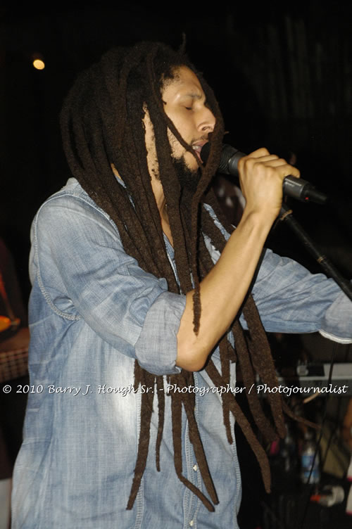 Julian Marley - Grammy Nominee & Son of the Legend Bob Marley - Live in Concert - Also featuring Ras Noble, Power Drill, Iron Head, & Robin Banks - Backing Band Roots Warrior, plus DJ Gemini @ One Love Reggae Concerts Series 09/10 @ Negril Escape Resort & Spa, February 2, 2010, One Love Drive, West End, Negril, Westmoreland, Jamaica W.I. - Photographs by Net2Market.com - Barry J. Hough Sr, Photographer/Photojournalist - The Negril Travel Guide - Negril's and Jamaica's Number One Concert Photography Web Site with over 40,000 Jamaican Concert photographs Published -  Negril Travel Guide, Negril Jamaica WI - http://www.negriltravelguide.com - info@negriltravelguide.com...!