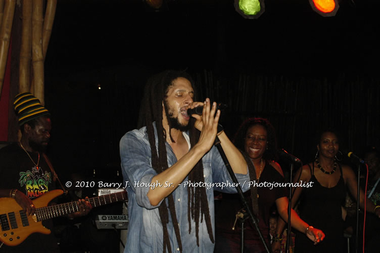 Julian Marley - Grammy Nominee & Son of the Legend Bob Marley - Live in Concert - Also featuring Ras Noble, Power Drill, Iron Head, & Robin Banks - Backing Band Roots Warrior, plus DJ Gemini @ One Love Reggae Concerts Series 09/10 @ Negril Escape Resort & Spa, February 2, 2010, One Love Drive, West End, Negril, Westmoreland, Jamaica W.I. - Photographs by Net2Market.com - Barry J. Hough Sr, Photographer/Photojournalist - The Negril Travel Guide - Negril's and Jamaica's Number One Concert Photography Web Site with over 40,000 Jamaican Concert photographs Published -  Negril Travel Guide, Negril Jamaica WI - http://www.negriltravelguide.com - info@negriltravelguide.com...!