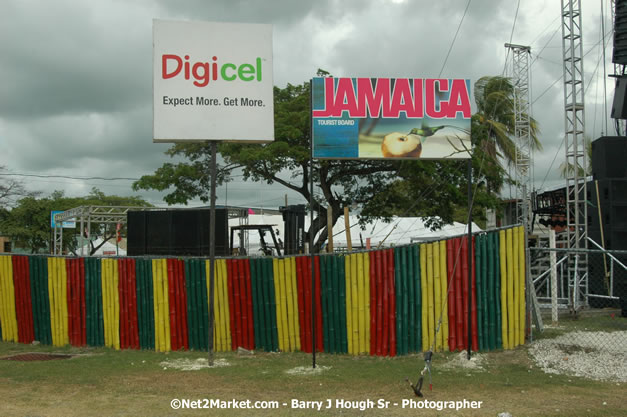 Venue Under Construction - Wednesday, July 18, 2007 - Red Stripe Reggae Sumfest at Catherine Hall, Montego Bay, St Jamaica, Jamaica W.I. - Negril Travel Guide.com, Negril Jamaica WI - http://www.negriltravelguide.com - info@negriltravelguide.com...!