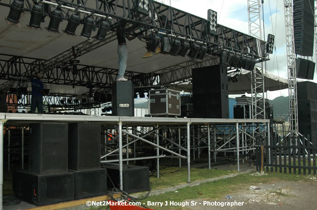 Venue Under Construction - Wednesday, July 18, 2007 - Red Stripe Reggae Sumfest at Catherine Hall, Montego Bay, St Jamaica, Jamaica W.I. - Negril Travel Guide.com, Negril Jamaica WI - http://www.negriltravelguide.com - info@negriltravelguide.com...!