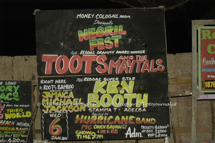 Toots and the Maytals - Grammy Award Winner @ Negril Fest - Presented by Money Cologne Promotions - Special Guest Star Jamaica Michael Jackson, Stama, Adeebe - Backed by Hurricane Band, MC Rev. BB on January 6, 2010 @ Roots Bamboo, Norman Manley Boulevard, Negril, Westmoreland, Jamaica W.I. - Photographs by Net2Market.com - Barry J. Hough Sr, Photographer/Photojournalist - The Negril Travel Guide - Negril's and Jamaica's Number One Concert Photography Web Site with over 40,000 Jamaican Concert photographs Published -  Negril Travel Guide, Negril Jamaica WI - http://www.negriltravelguide.com - info@negriltravelguide.com...!