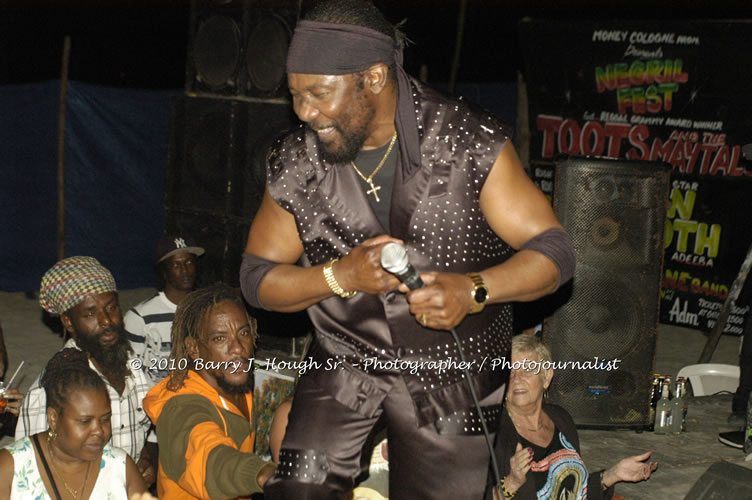 Toots and the Maytals - Grammy Award Winner @ Negril Fest - Presented by Money Cologne Promotions - Special Guest Star Jamaica Michael Jackson, Stama, Adeebe - Backed by Hurricane Band, MC Rev. BB on January 6, 2010 @ Roots Bamboo, Norman Manley Boulevard, Negril, Westmoreland, Jamaica W.I. - Photographs by Net2Market.com - Barry J. Hough Sr, Photographer/Photojournalist - The Negril Travel Guide - Negril's and Jamaica's Number One Concert Photography Web Site with over 40,000 Jamaican Concert photographs Published -  Negril Travel Guide, Negril Jamaica WI - http://www.negriltravelguide.com - info@negriltravelguide.com...!